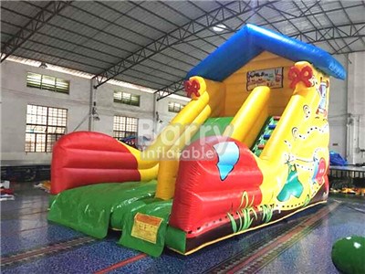 New Design House Shape Inflatable Slide With Full Printing China BY-DS-081